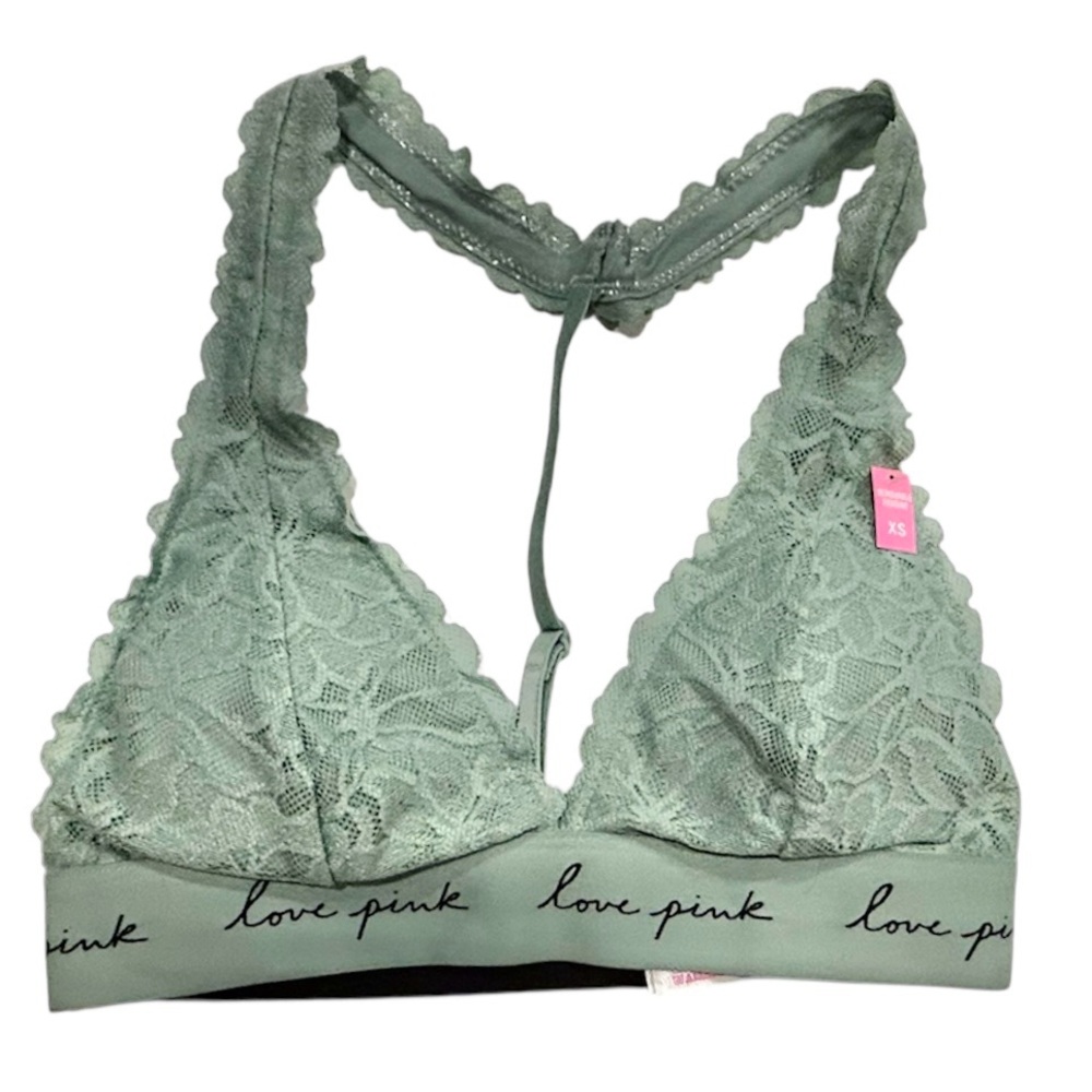 ❤️ PINK Victoria's Secret Lace Bralette - Soft Green